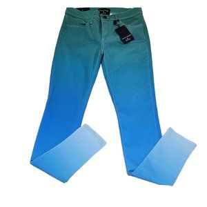 J Brand x Rob Pruitt‎ Womens Green Blue Gradient Super Skinny Jeans Size …